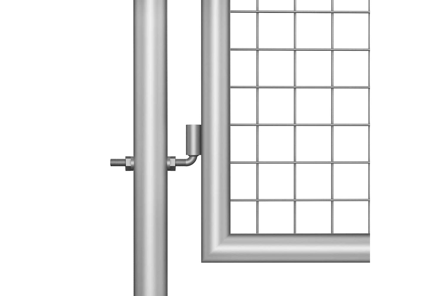 vidaXL 144760 Garden Gate Galvanised Steel 105x250cm Silver-3