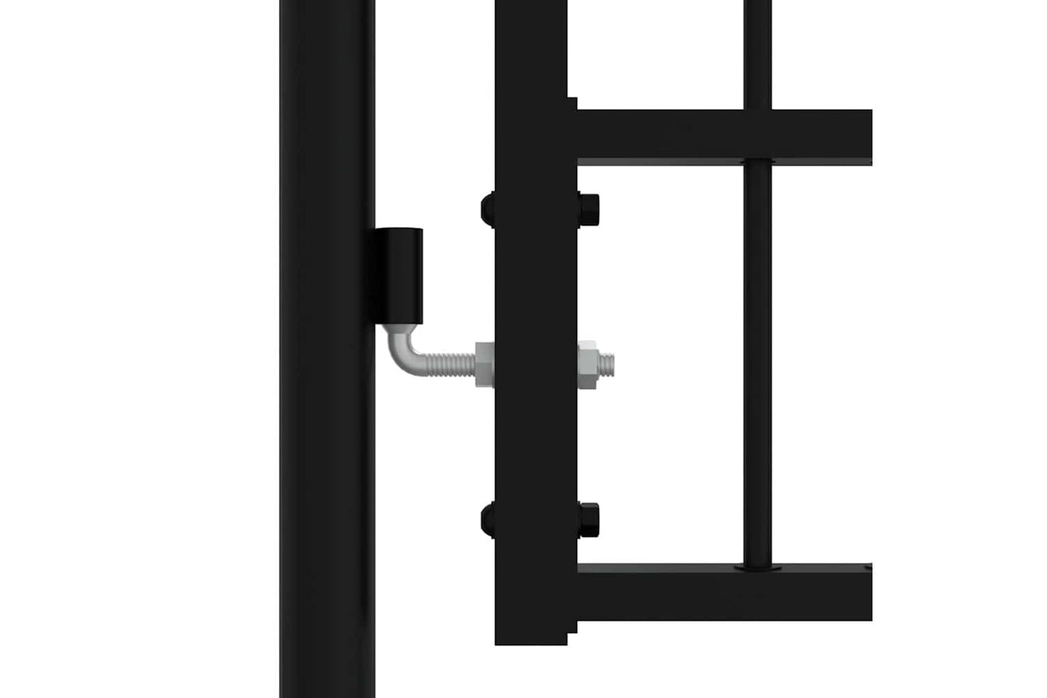 vidaXL 151097 Fence Gate With Spear Top Black 305x198cm Powder-coated Steel-4