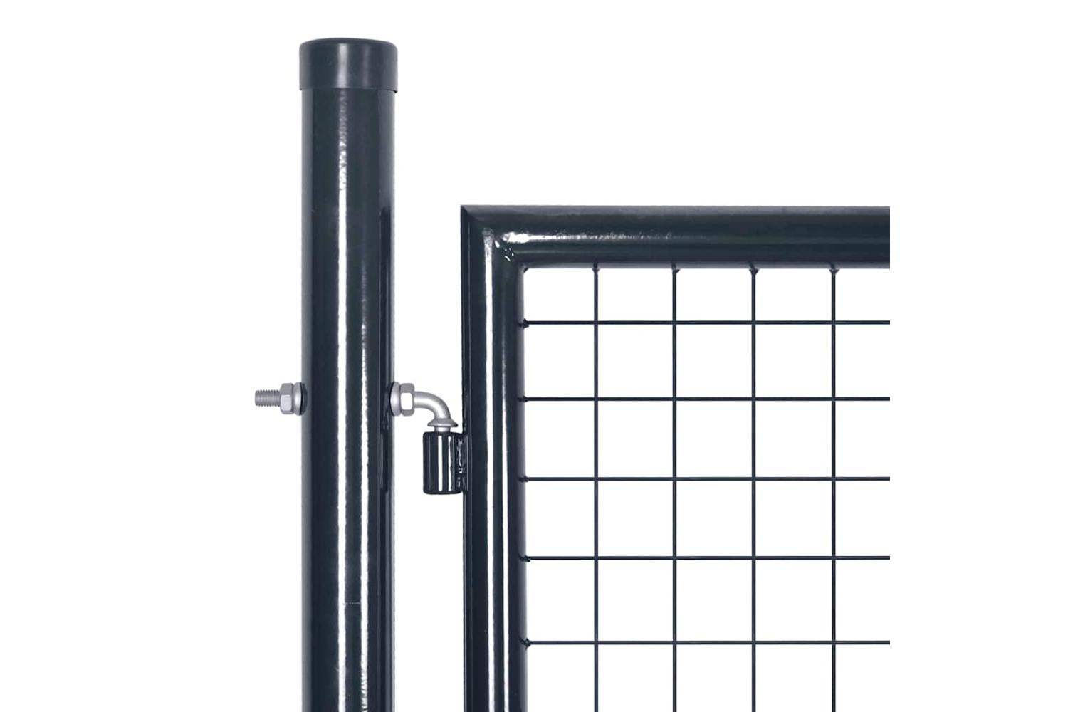 vidaXL 143363 Mesh Garden Gate Galvanised Steel 289x100cm Grey-3