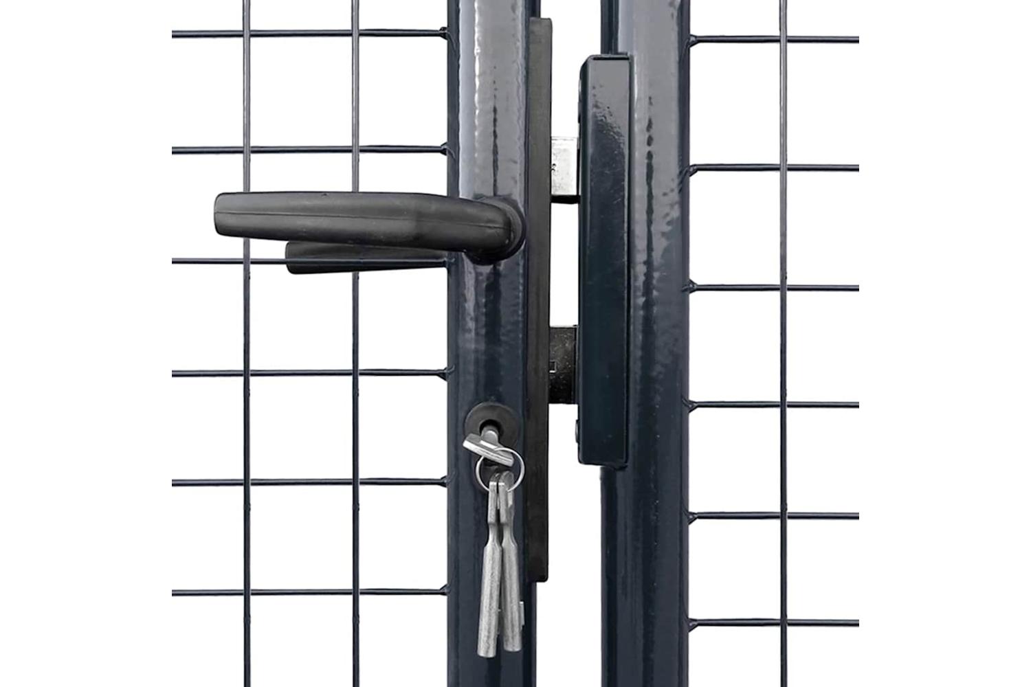 vidaXL 143363 Mesh Garden Gate Galvanised Steel 289x100cm Grey-4