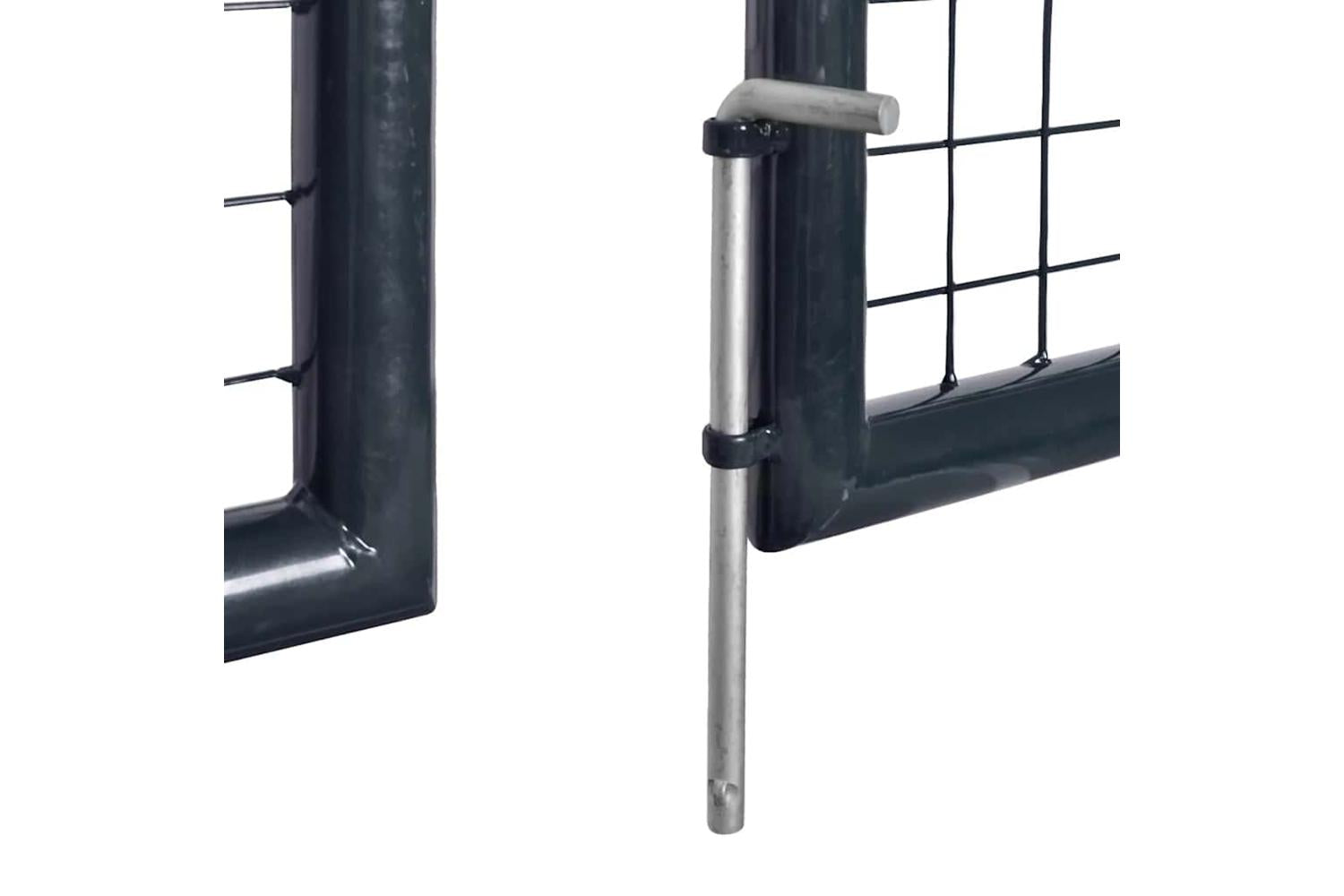 vidaXL 143363 Mesh Garden Gate Galvanised Steel 289x100cm Grey-5