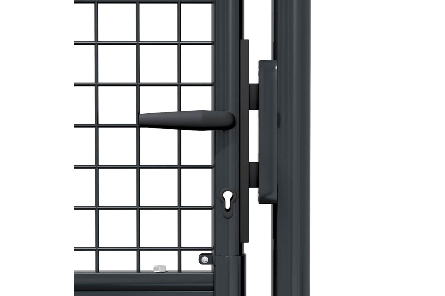 vidaXL 145773 Mesh Garden Gate Galvanised Steel 100x200cm Grey-5