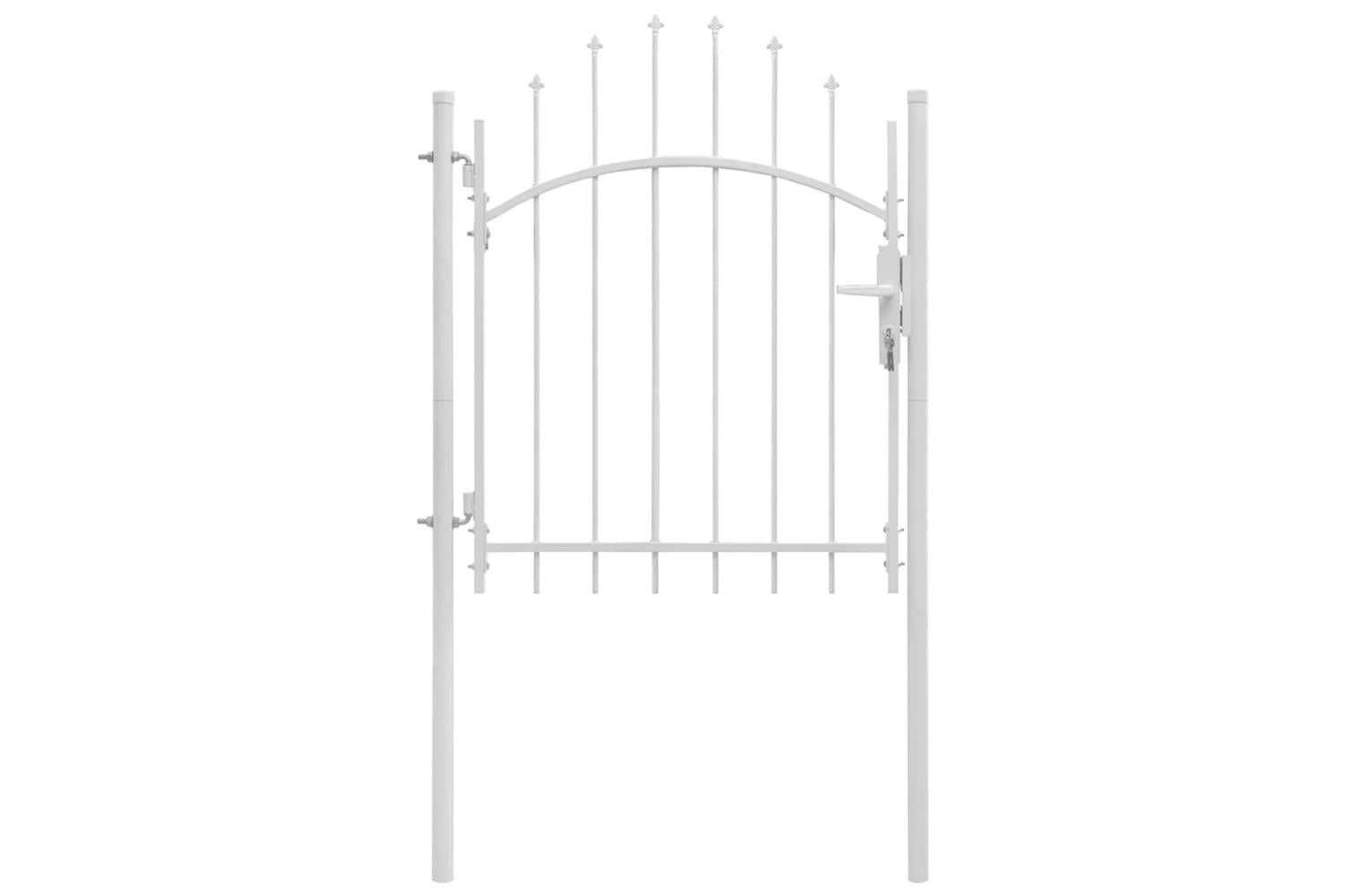 Vidaxl 143064 Garden Gate Steel 1x1.75 M White-2