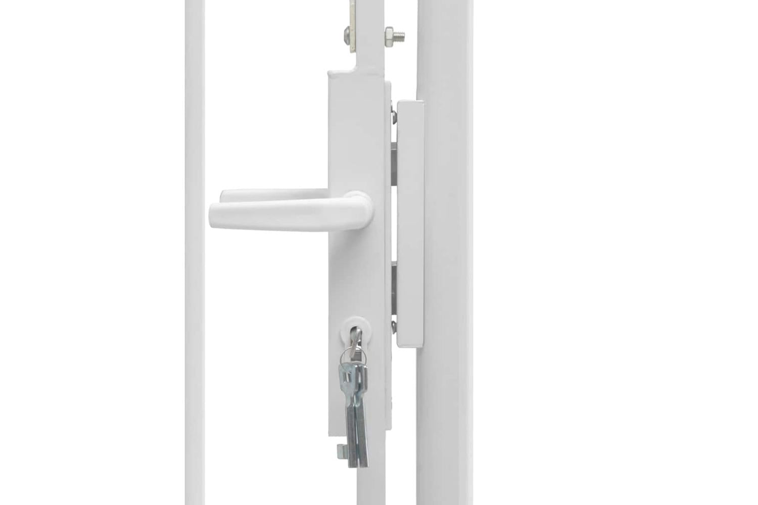 Vidaxl 143064 Garden Gate Steel 1x1.75 M White-4