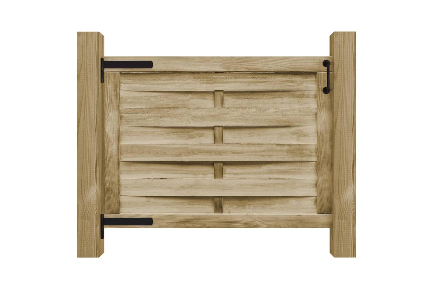 vidaXL 45308 Garden Gate Impregnated Pinewood 100x75cm Green-2