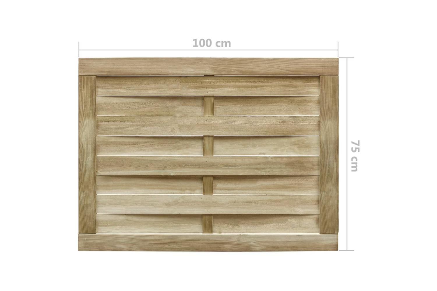 vidaXL 45308 Garden Gate Impregnated Pinewood 100x75cm Green-4