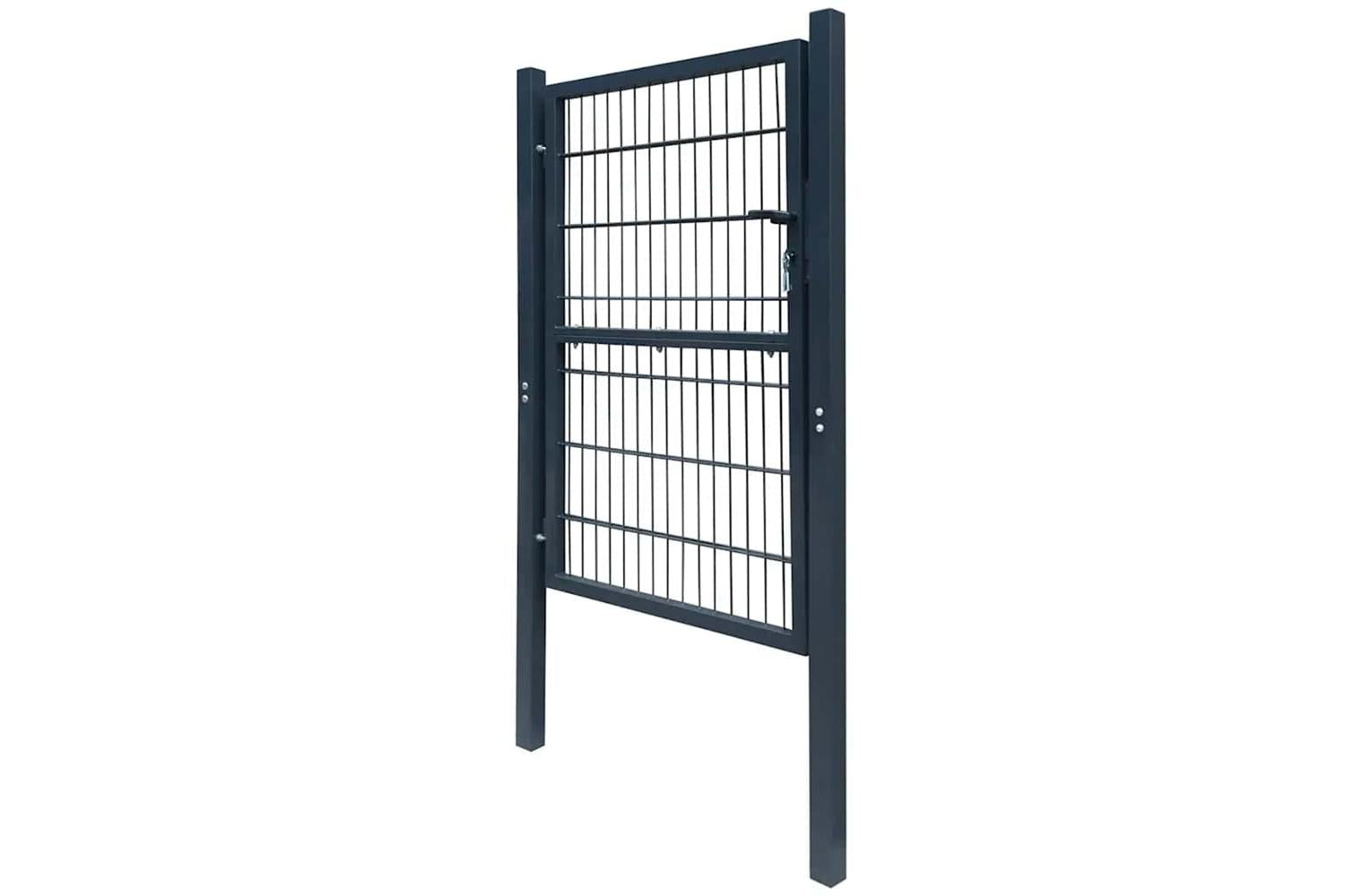 vidaXL 142027 Fence Gate Steel 106x248cm Anthracite-3