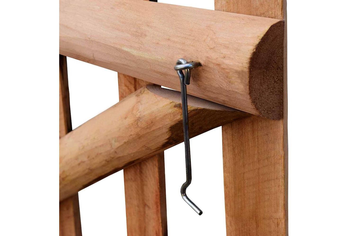 vidaXL 142594 Single Fence Gate Impregnated Hazel Wood 100x60cm-4