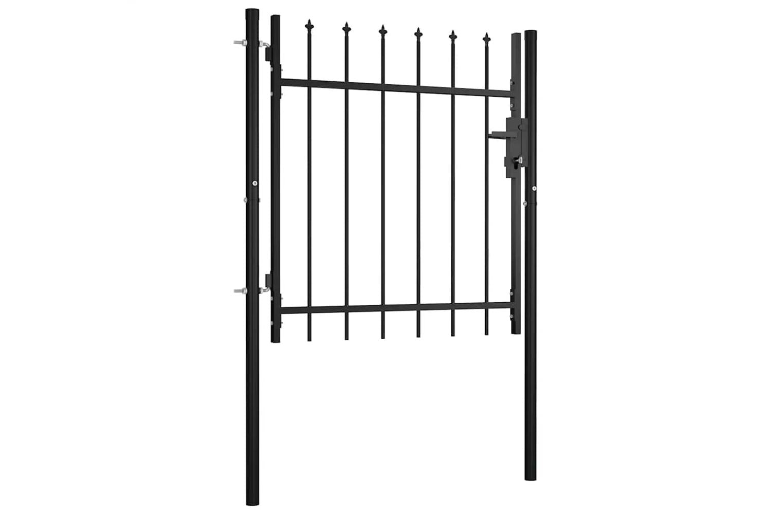 vidaXL 144358 Door Fence Gate With Spear Top 100x75cm