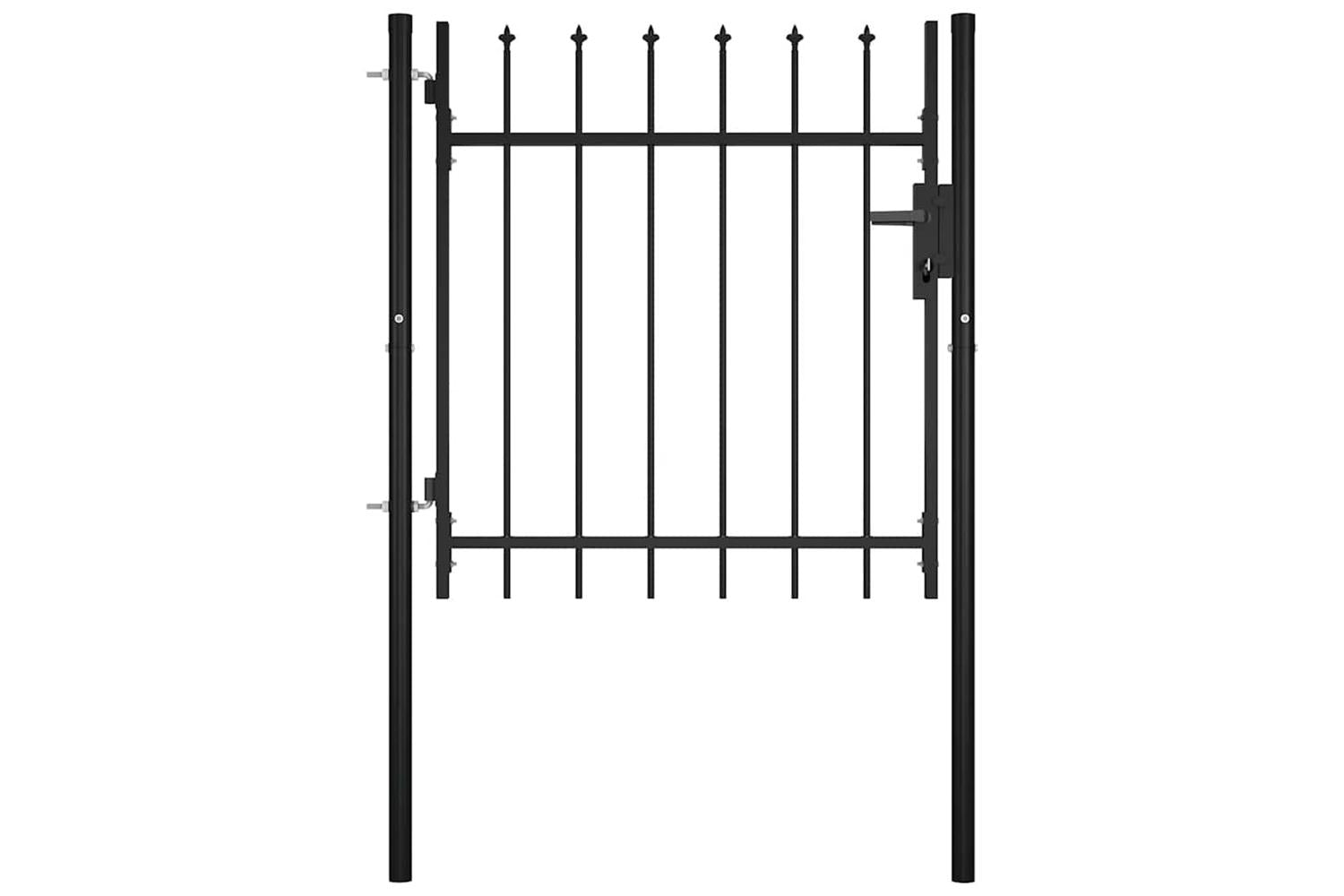 vidaXL 144358 Door Fence Gate With Spear Top 100x75cm-3