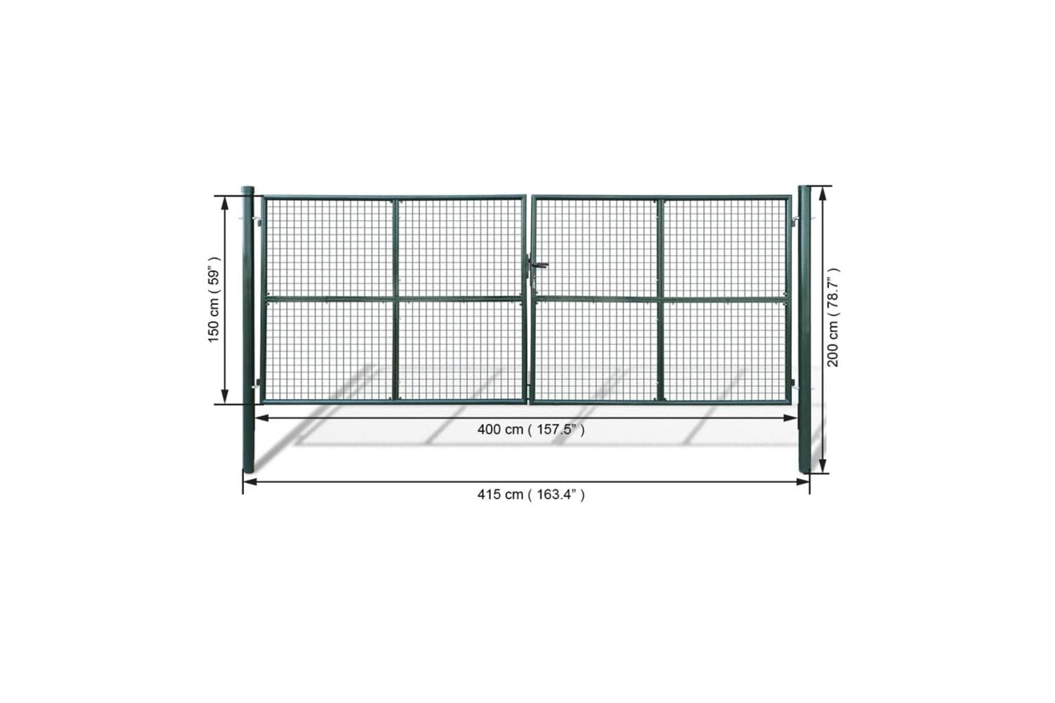 Vidaxl Mesh Garden Gate 415 X 200 Cm / 400 X 150 Cm-4