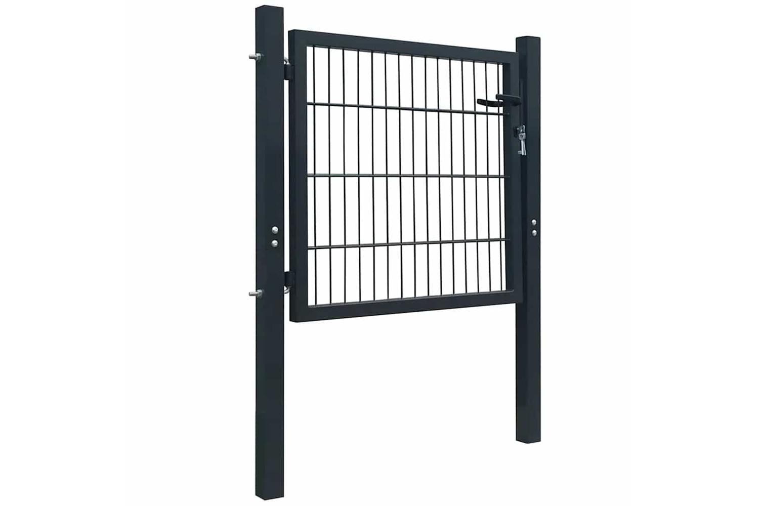 vidaXL 142026 Fence Gate Steel Anthracite 105x150cm-2