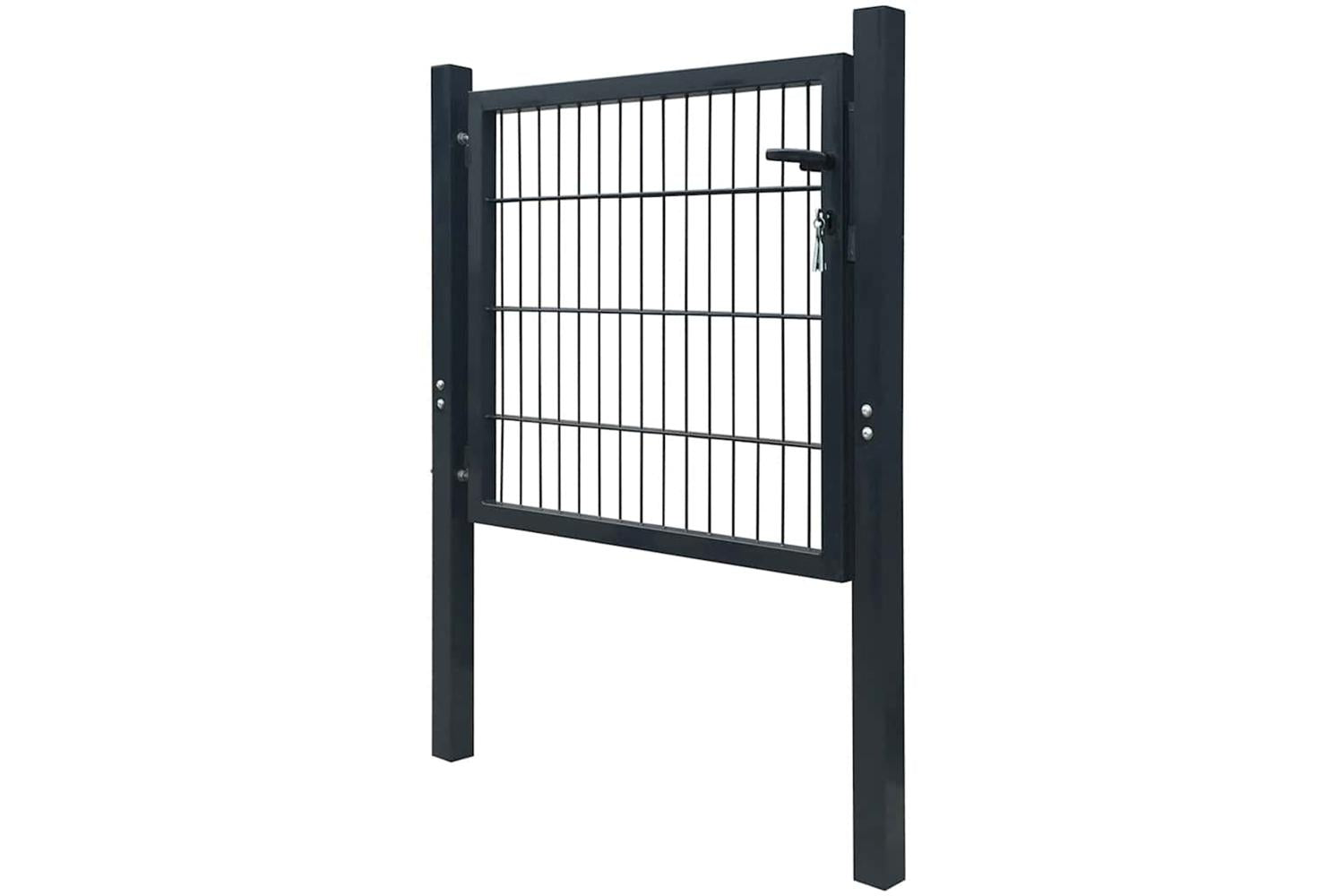 vidaXL 142026 Fence Gate Steel Anthracite 105x150cm-3