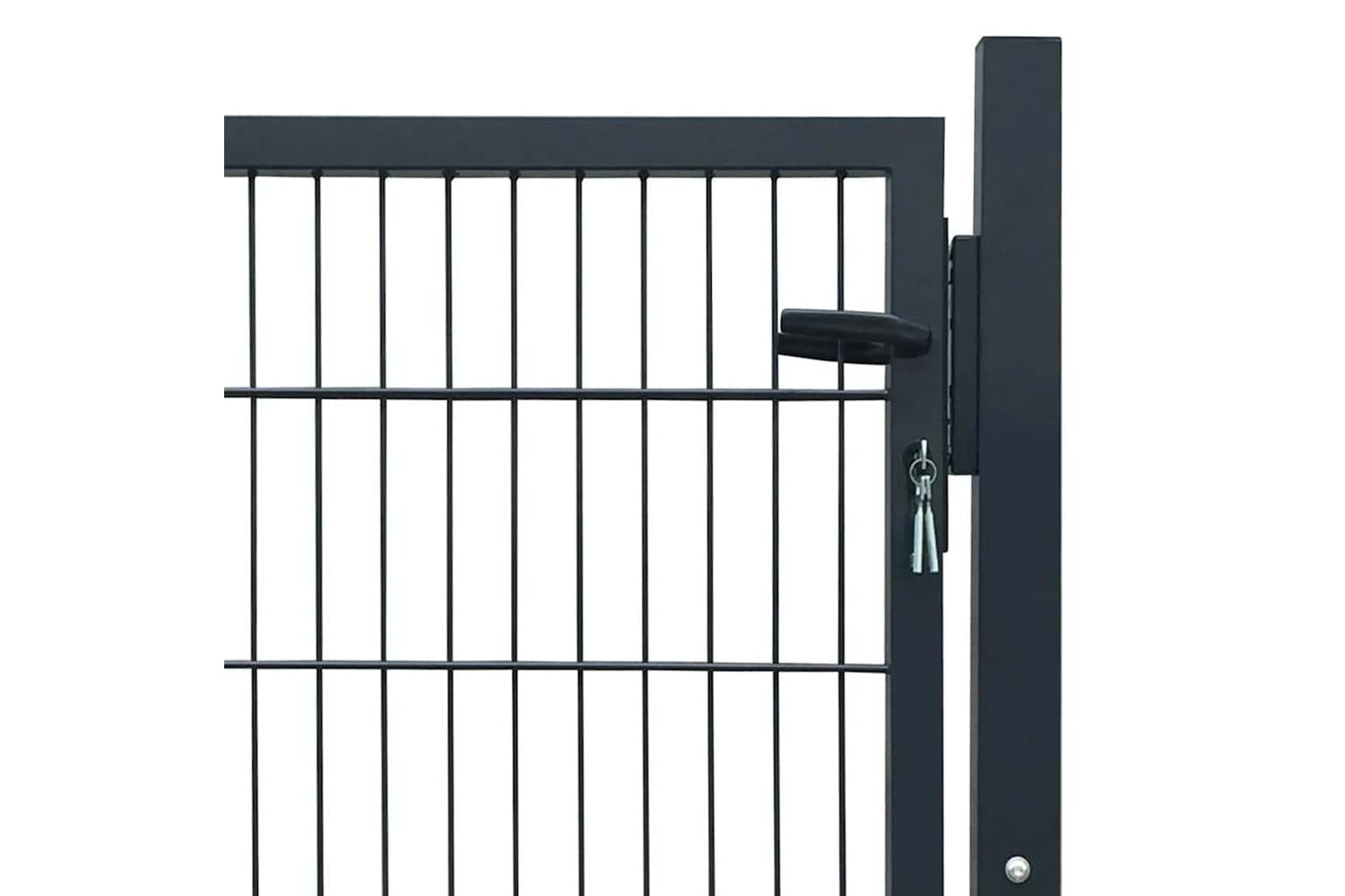 vidaXL 142026 Fence Gate Steel Anthracite 105x150cm-4