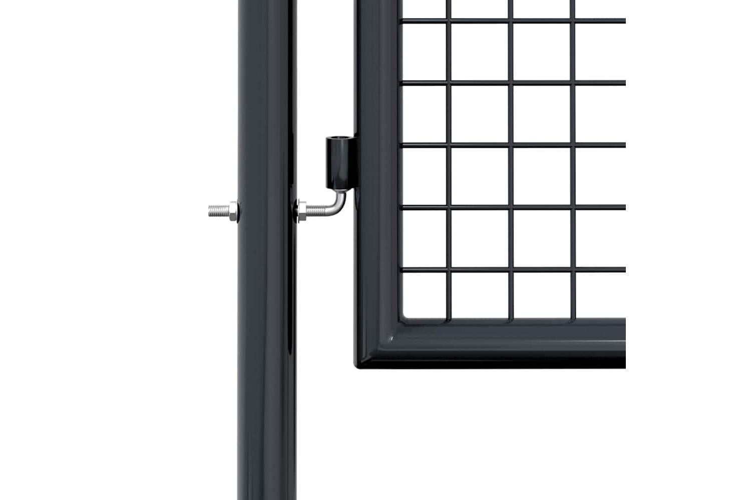 vidaXL 145771 Mesh Garden Gate Galvanised Steel 100x125cm Grey-4