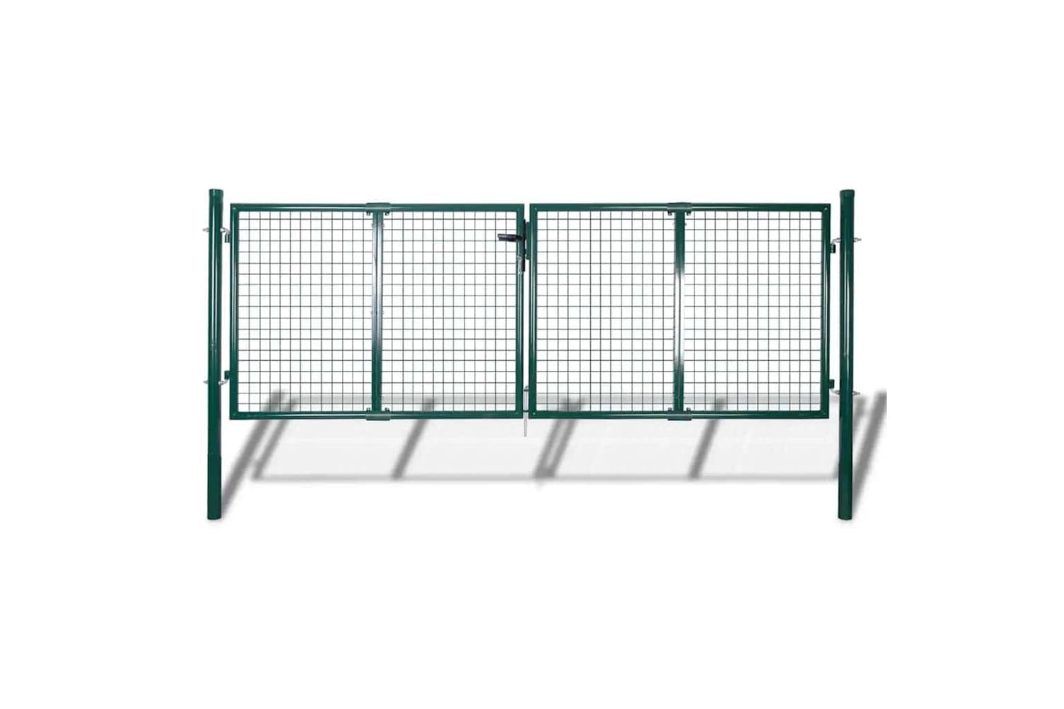 vidaXL 42979 Fence Gate Steel 306x150cm Green
