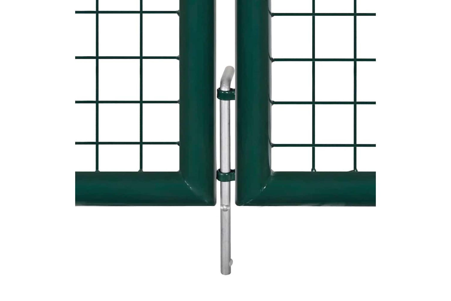 vidaXL 42979 Fence Gate Steel 306x150cm Green-5