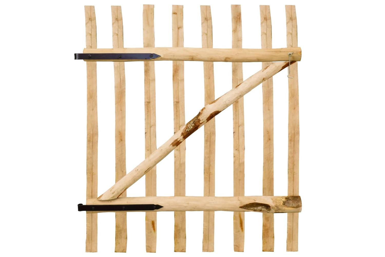 vidaXL 142592 Single Fence Gate Hazel Wood 100x120cm-2