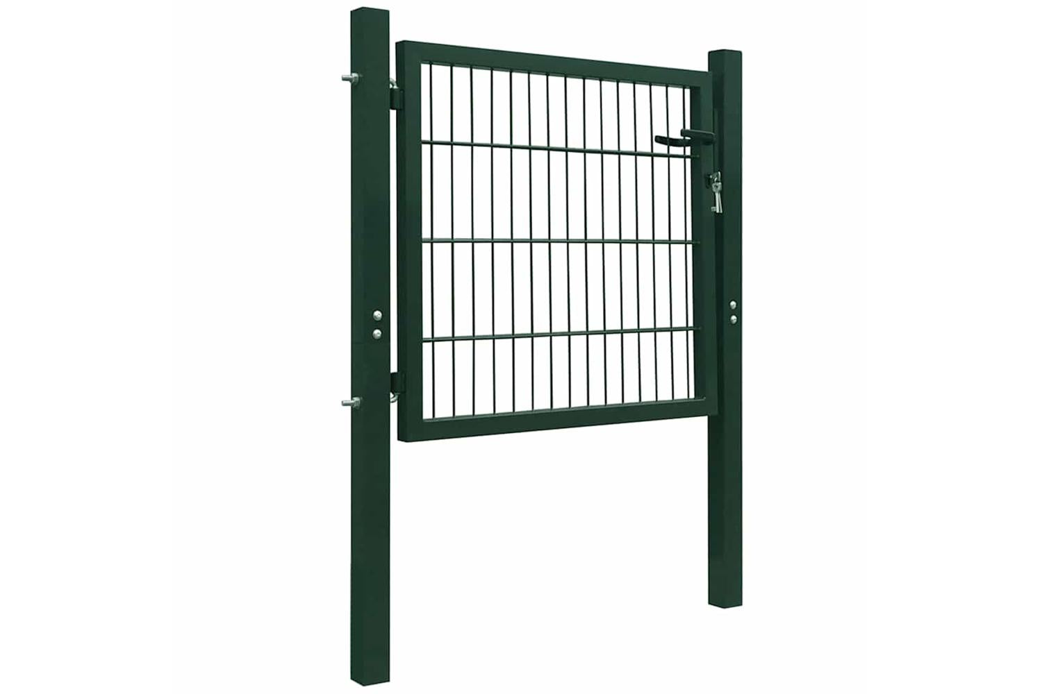 vidaXL 142028 Fence Gate Steel Green 105x150cm-2