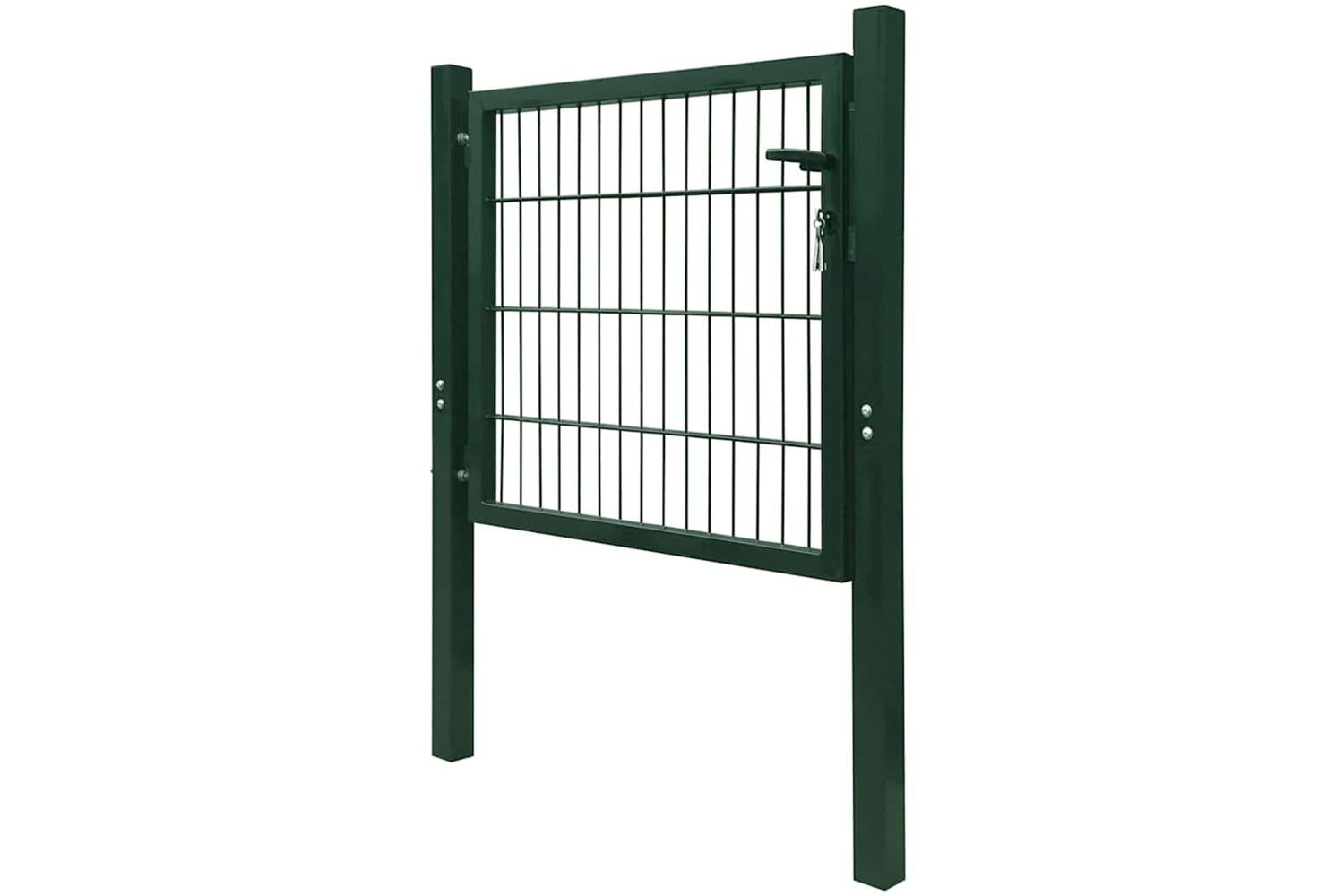 vidaXL 142028 Fence Gate Steel Green 105x150cm-3