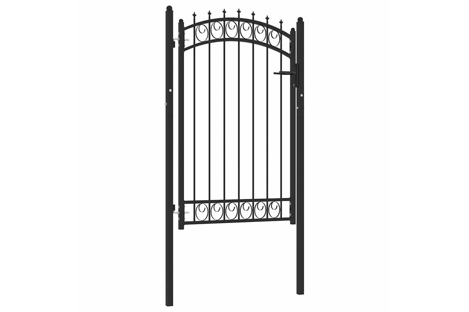vidaXL 146380 Fence Gate With Spikes Steel 100x150cm Black