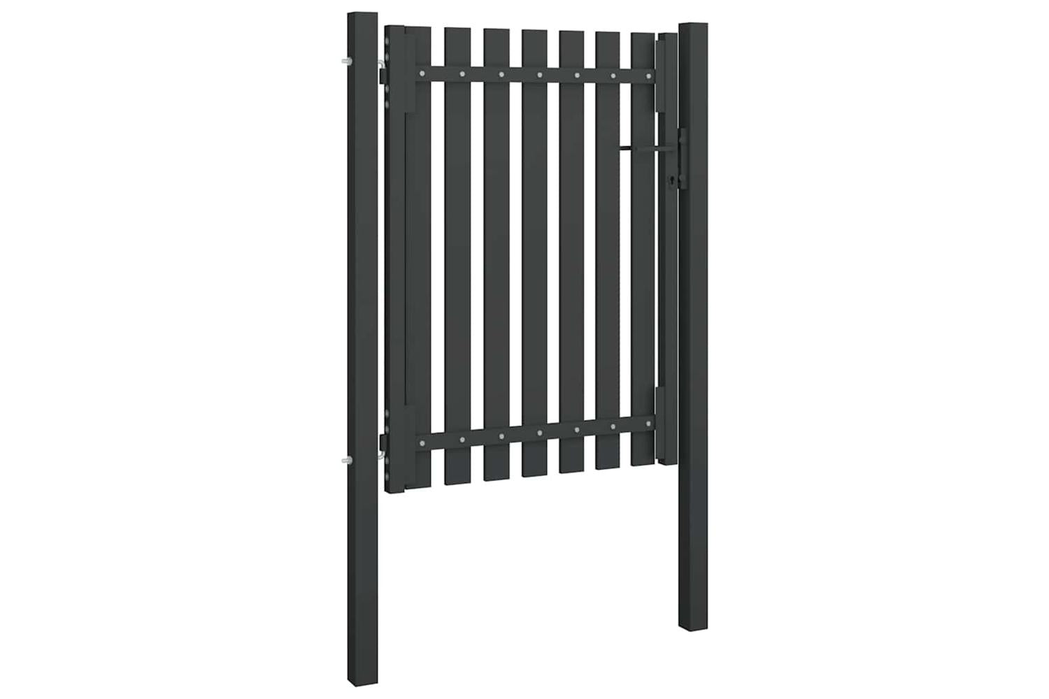 Vidaxl 146329 Garden Fence Gate Steel 1x1.7 M Anthracite-2
