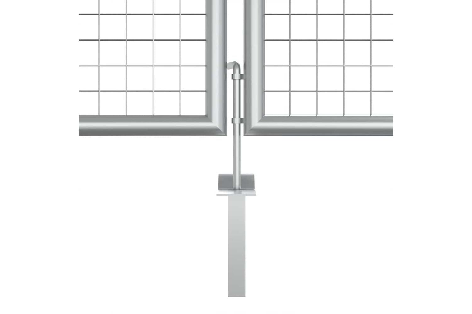 vidaXL 144300 Garden Gate Galvanised Steel 415x175cm Silver-4