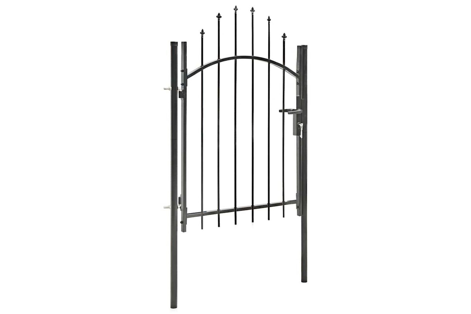 Vidaxl 143059 Garden Gate Steel 1x1.75 M Black