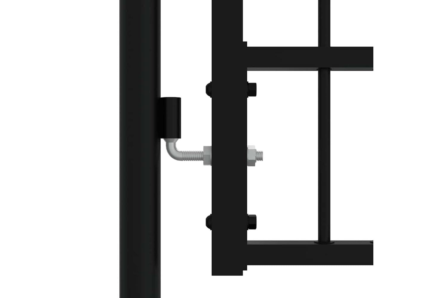 vidaXL 151098 Fence Gate With Spear Top Black 305x223cm Powder-coated Steel-4