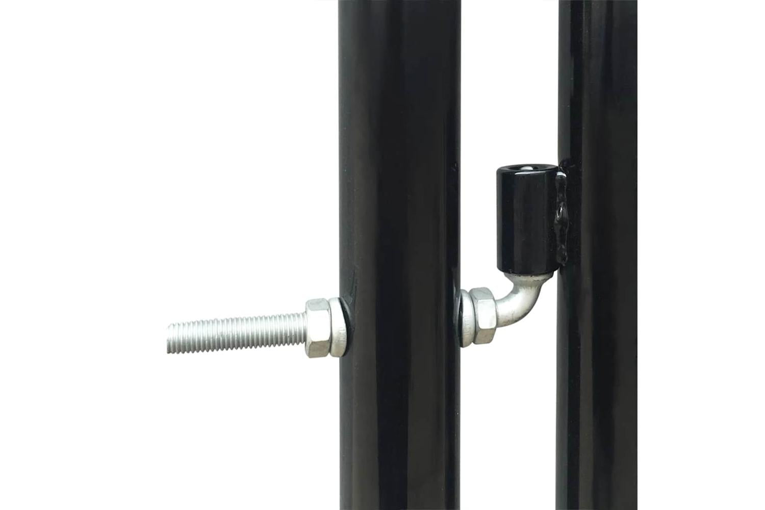 vidaXL 141684 Black Single Door Fence Gate 100 X 125cm-3
