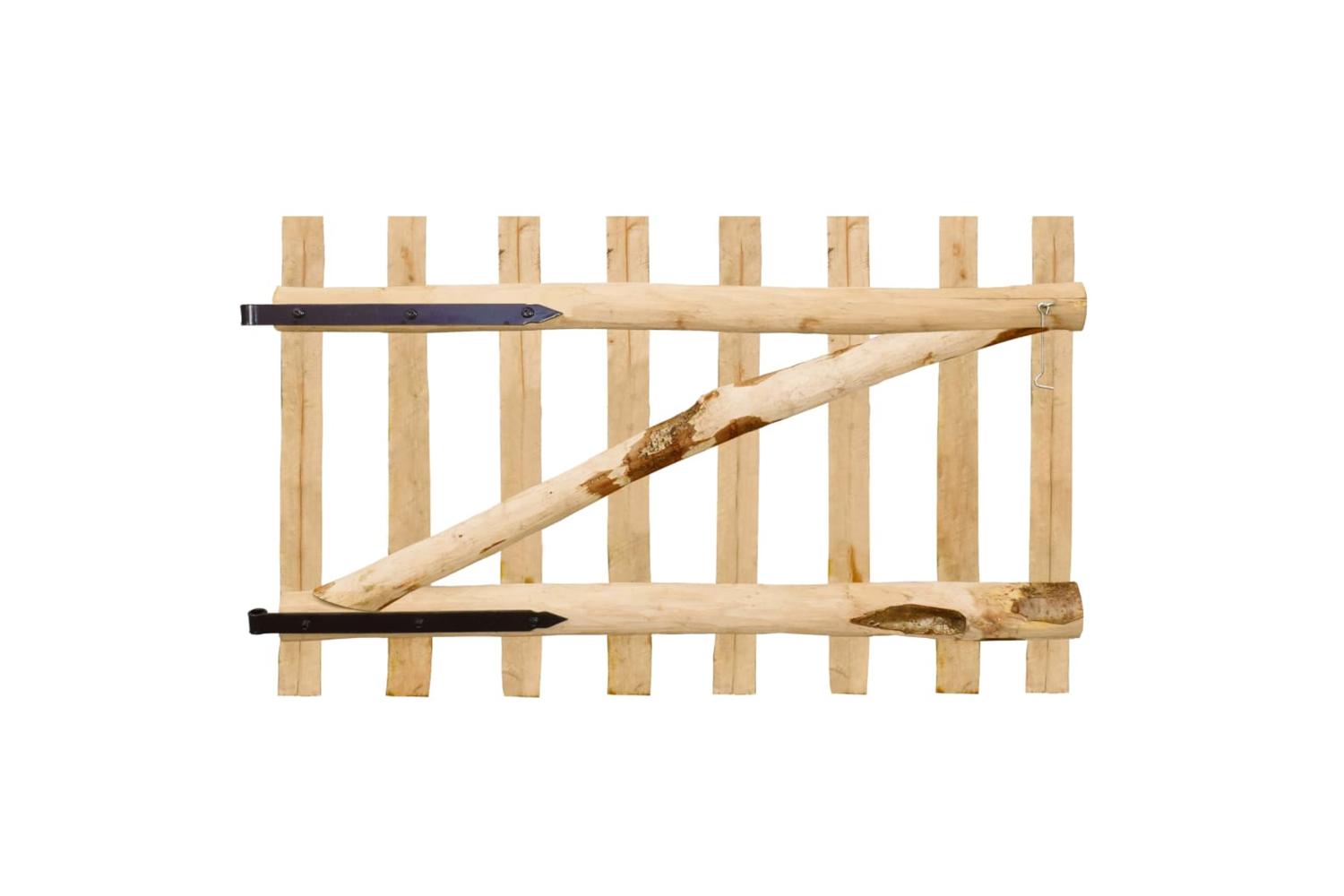 vidaXL 142589 Single Fence Gate Hazel Wood 100x60cm-2