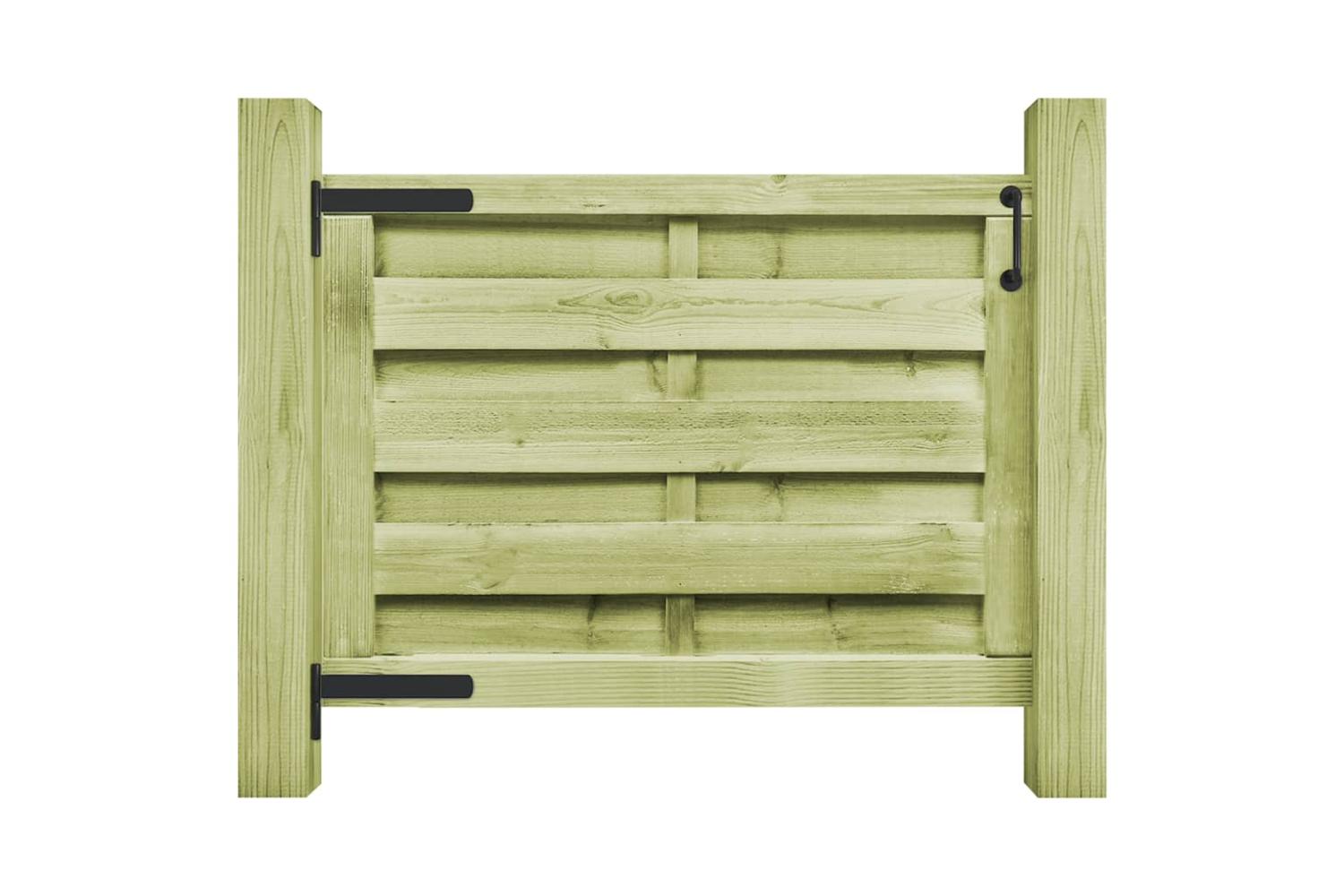 vidaXL 45314 Garden Gate Impregnated Pinewood 100x75cm Green-2