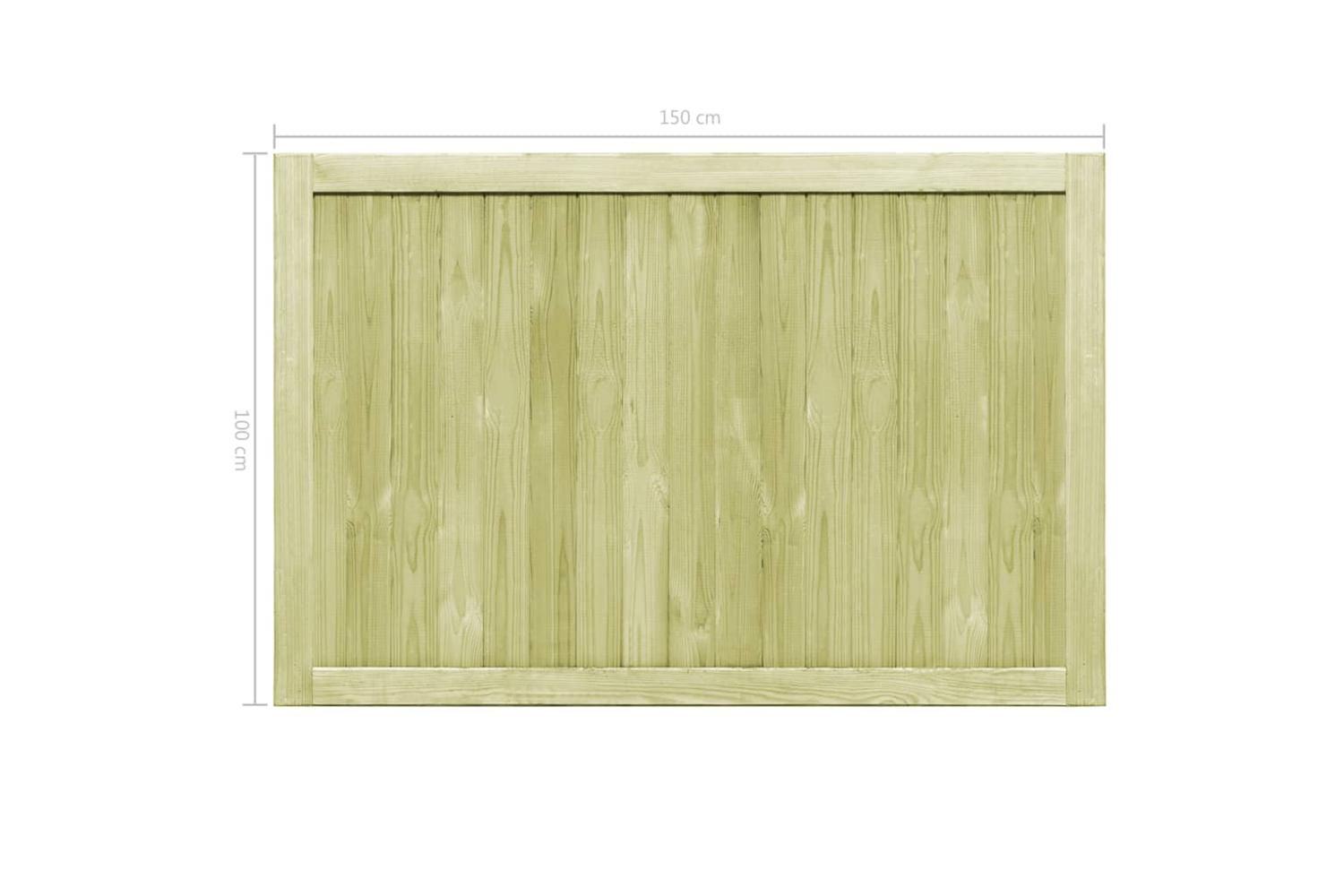 vidaXL 45339 Garden Gates 2 Pcs Impregnated Pinewood 300x100cm-8