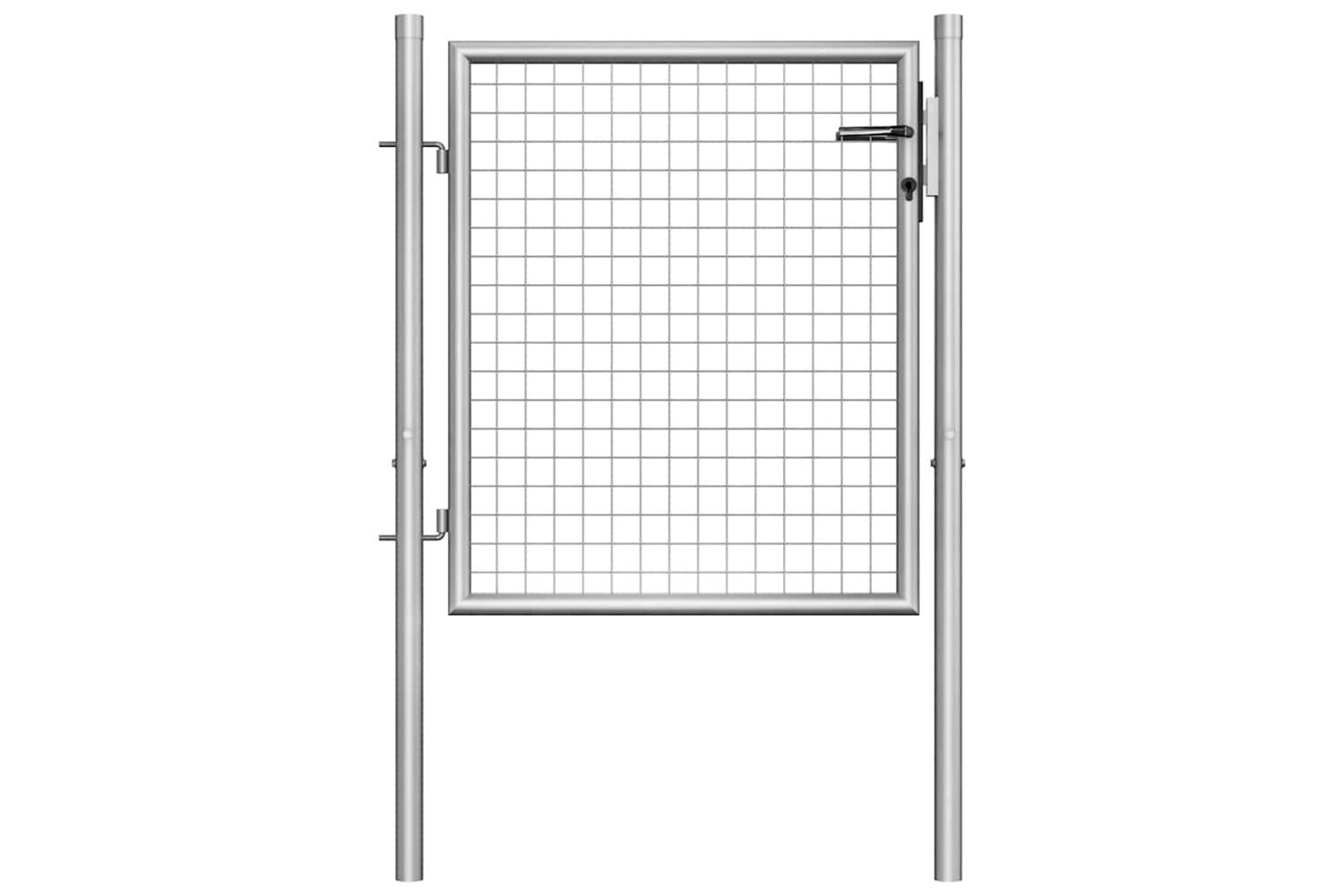 vidaXL 144755 Garden Gate Galvanised Steel 105x125cm Silver