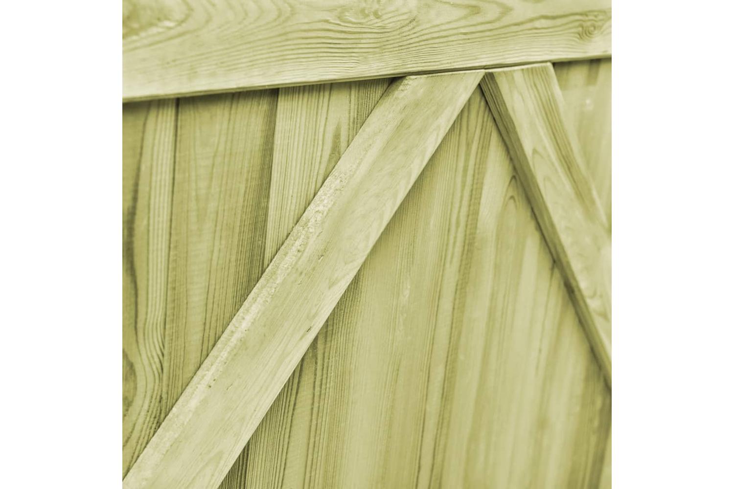 vidaXL 45338 Garden Gates 2 Pcs Impregnated Pinewood 300x75cm-7