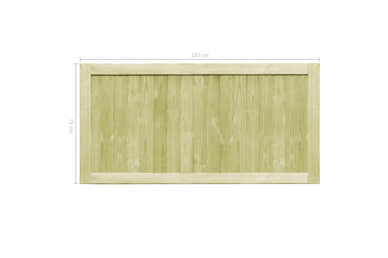 vidaXL 45338 Garden Gates 2 Pcs Impregnated Pinewood 300x75cm-8