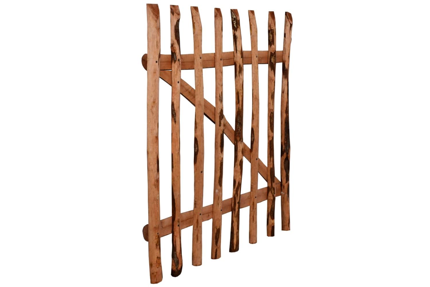 vidaXL 142597 Single Fence Gate Impregnated Hazel Wood 100x120cm-3