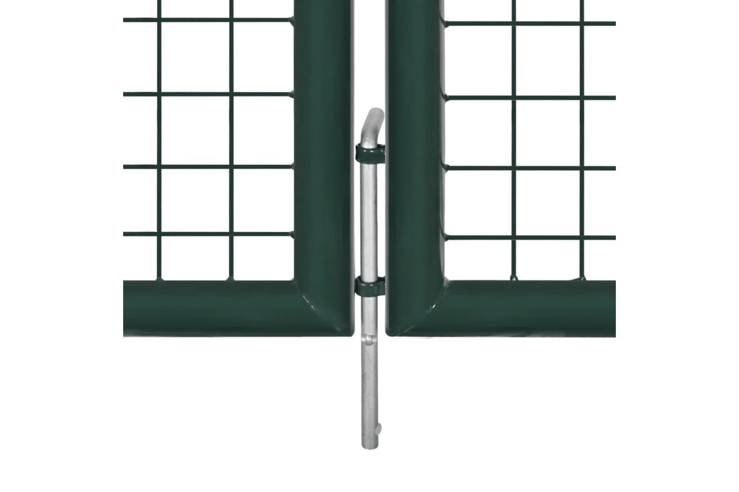 Vidaxl 142025 Double Door Fence Gate Powder-coated Steel-4
