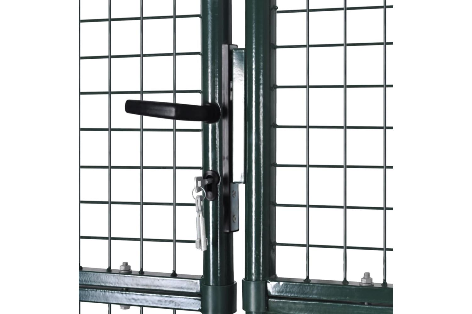 Vidaxl 142025 Double Door Fence Gate Powder-coated Steel-7