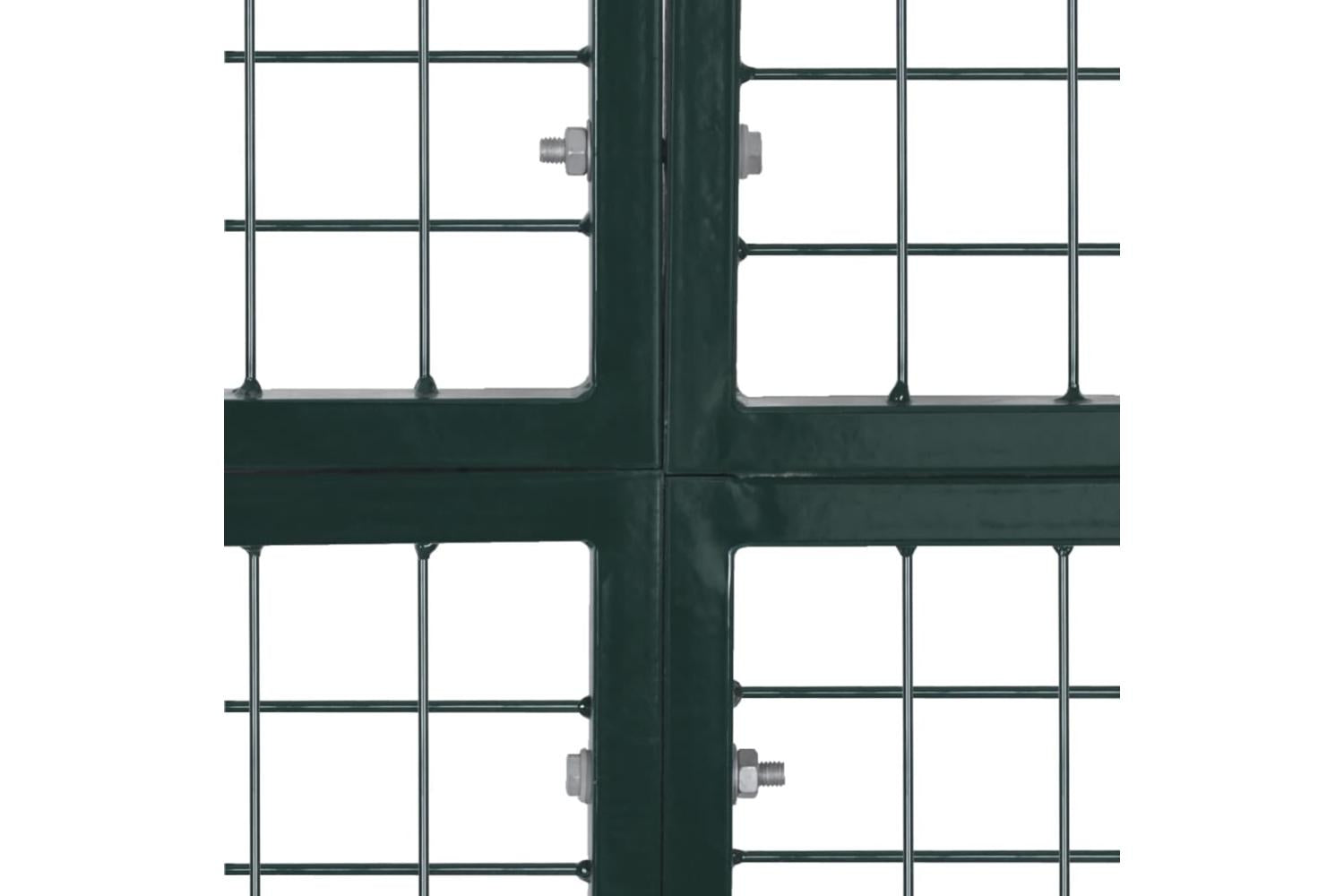Vidaxl 142025 Double Door Fence Gate Powder-coated Steel-8