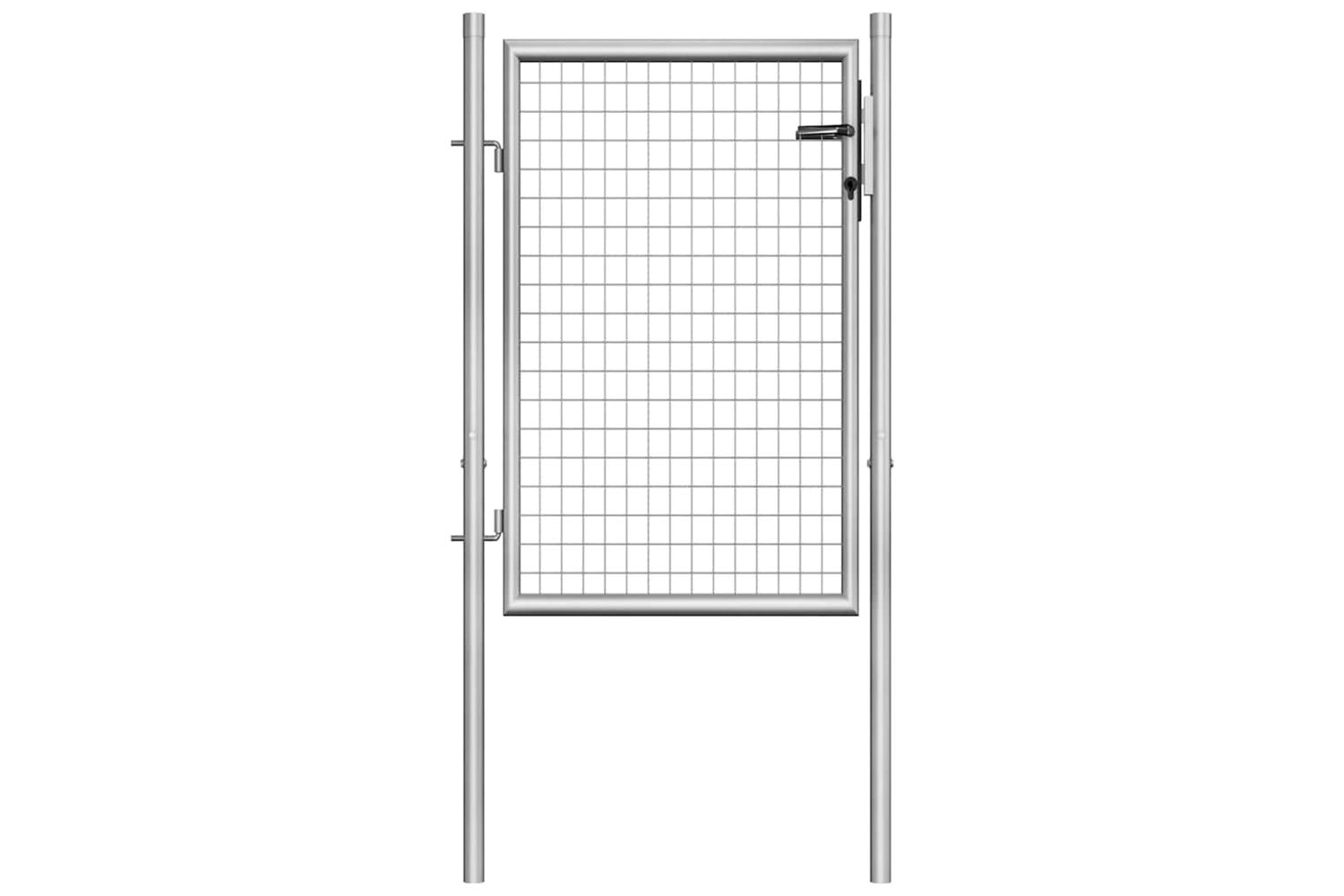 vidaXL 144756 Garden Gate Galvanised Steel 105x150cm Silver