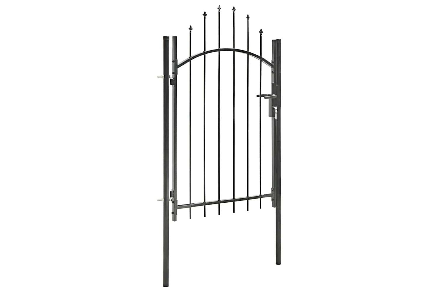Vidaxl 143060 Garden Gate Steel 1x2 M Black