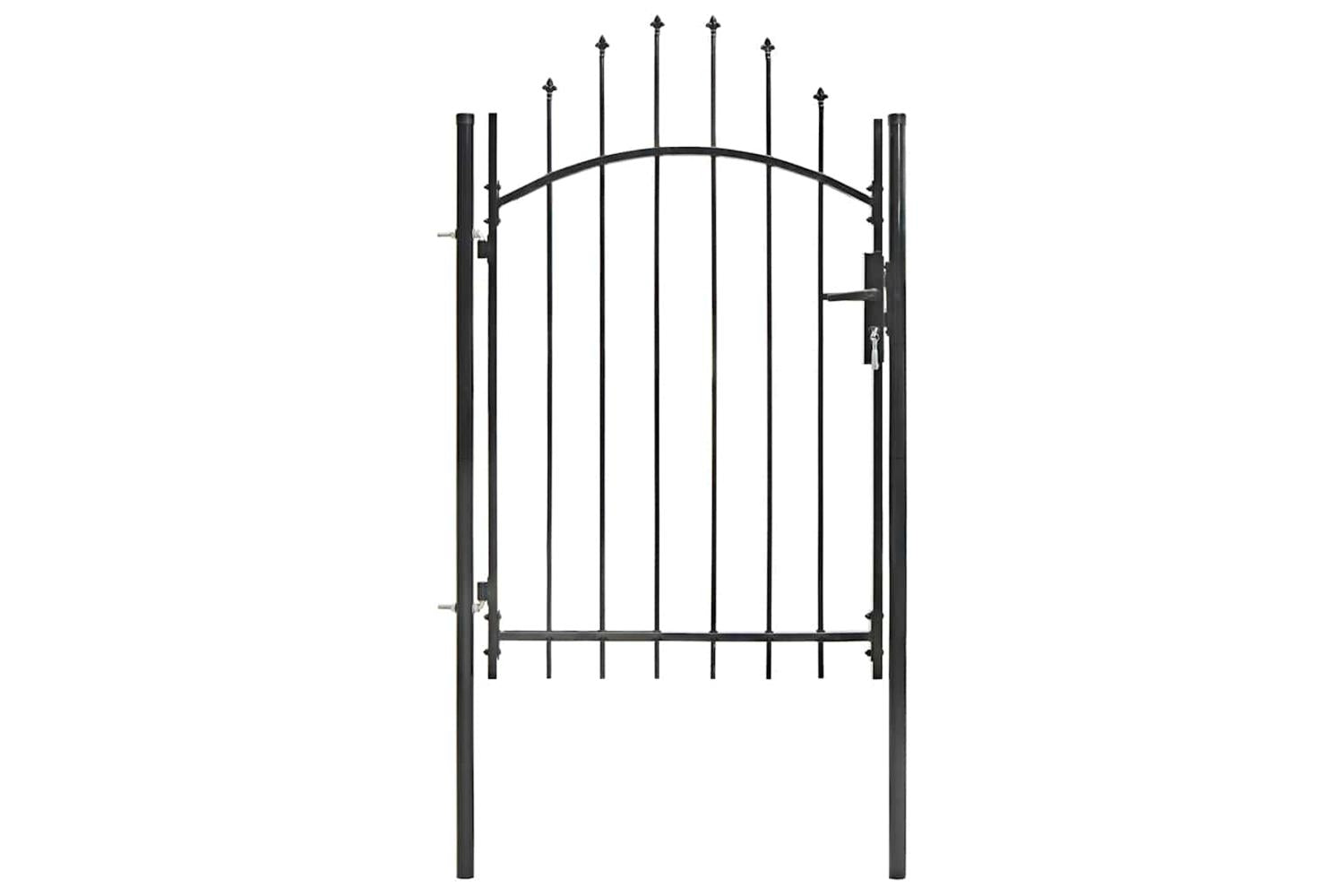 Vidaxl 143060 Garden Gate Steel 1x2 M Black-2