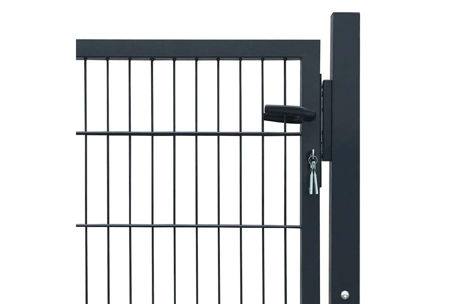 vidaXL 141740 2d Fence Gate (single) Anthracite Grey 106 X 130cm-4
