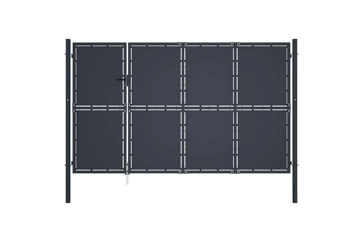 vidaXL 144538 Garden Gate Steel 350x150cm Anthracite