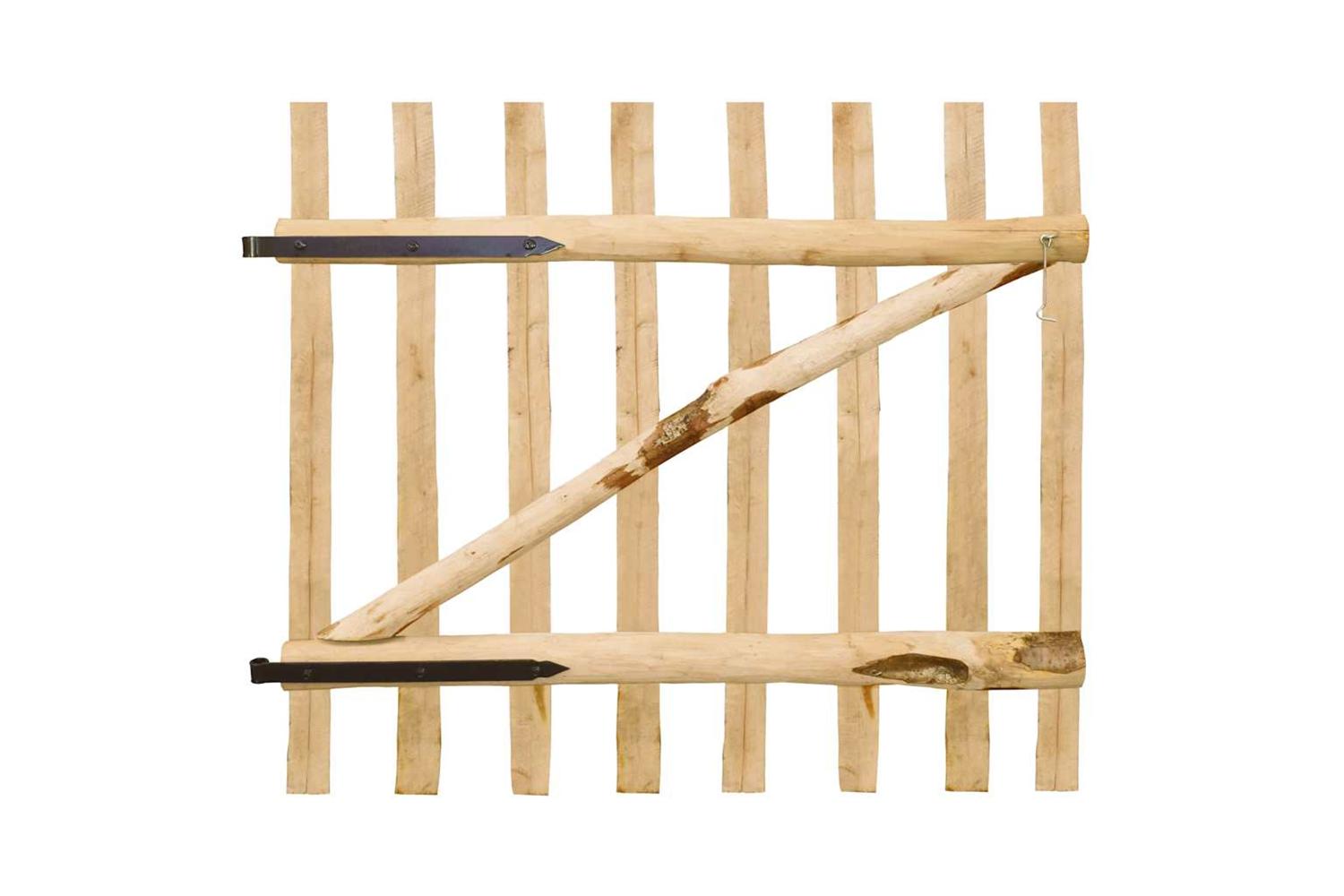 vidaXL 142590 Single Fence Gate Hazel Wood 100x90cm