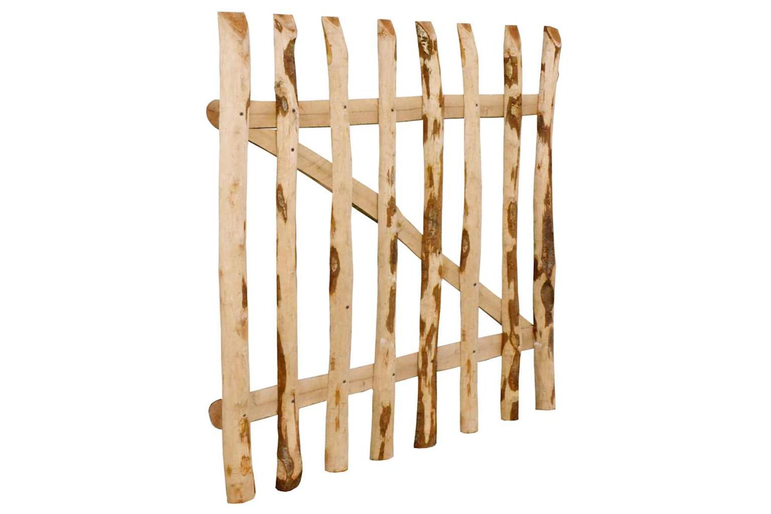vidaXL 142590 Single Fence Gate Hazel Wood 100x90cm-3