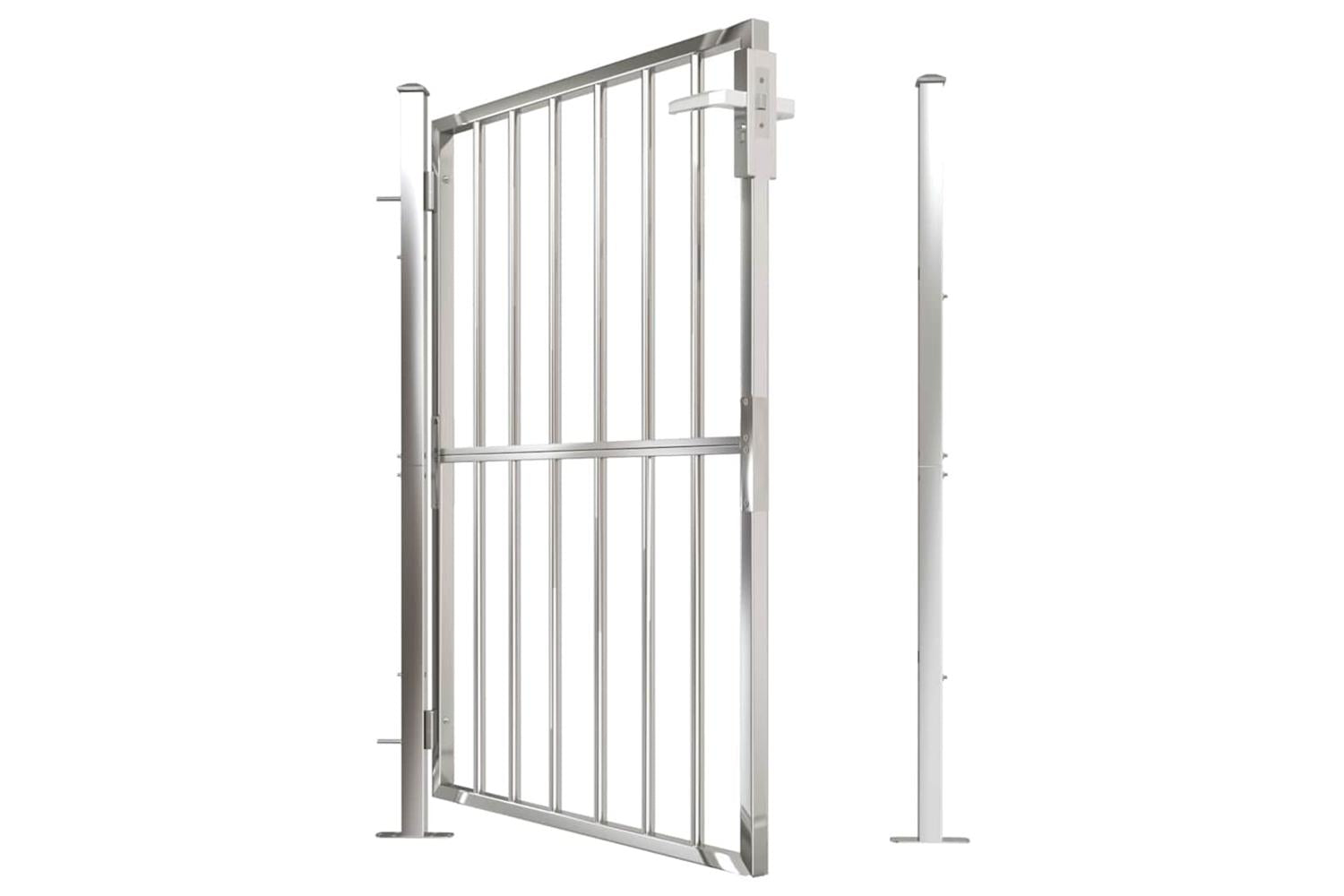 Vidaxl Garden Gate 100x125 Cm Stainless Steel-5