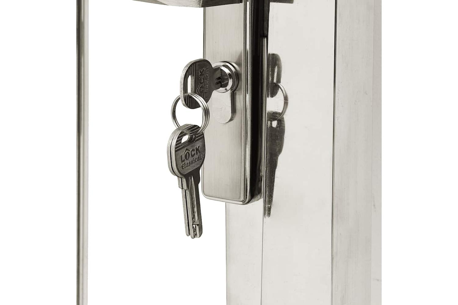 Vidaxl Garden Gate 100x125 Cm Stainless Steel-6