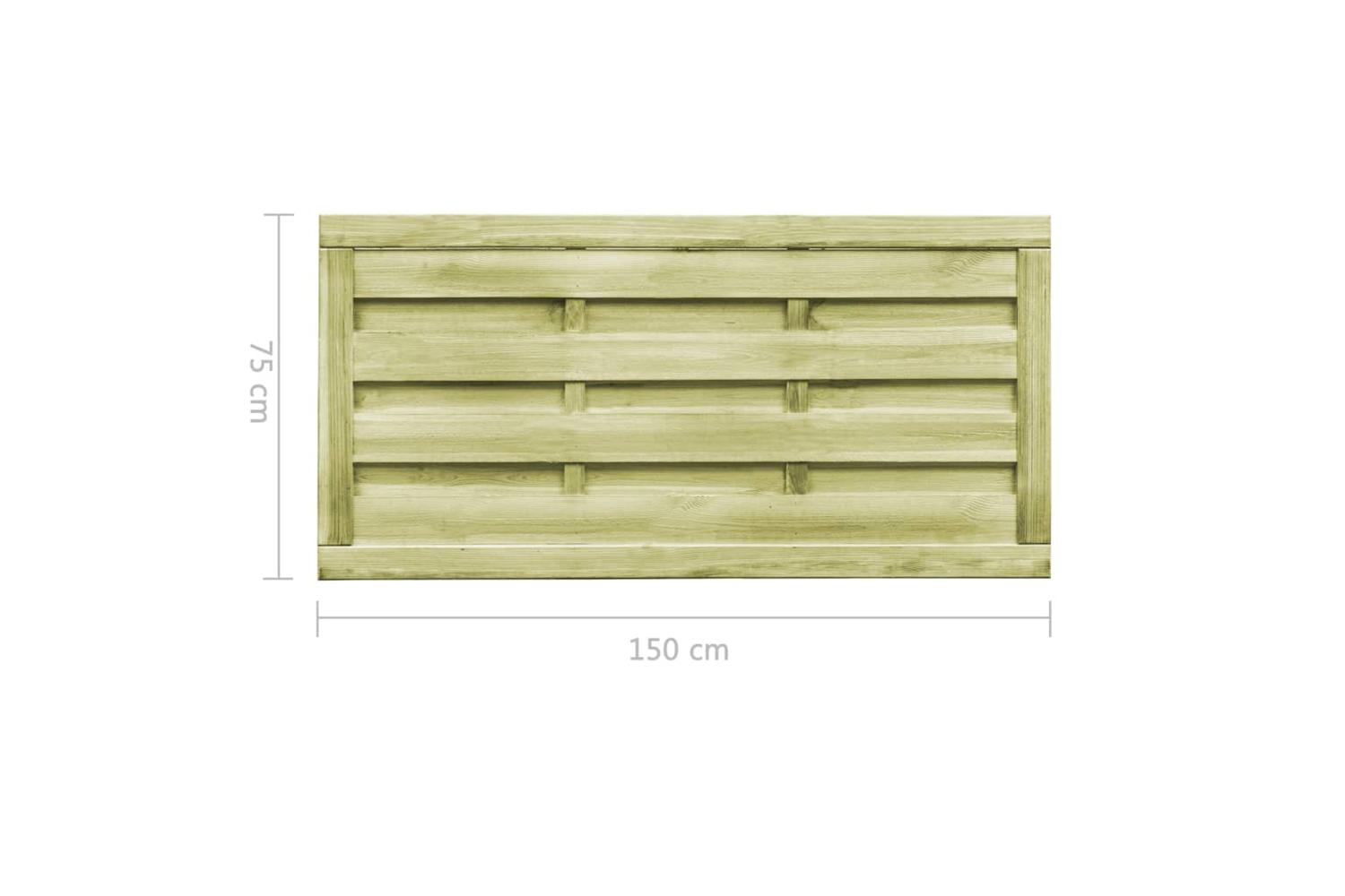 vidaXL 45320 Garden Gates 2 Pcs Impregnated Pinewood 150x75cm Green-7